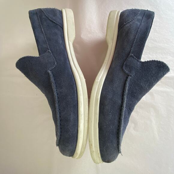 Clorinda Antinori Edoardo Sirena Suede Loafers Size 41 or 9 Navy Blue Italy - Picture 8 of 12